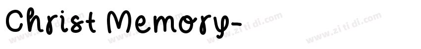 Christ Memory字体转换